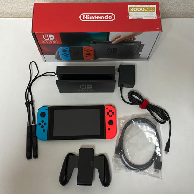 Nintendo Switch(ニンテンドースイッチ)のNintendo Switch Joy-Con (L) ネオンブルー/ (R)  エンタメ/ホビーのゲームソフト/ゲーム機本体(家庭用ゲーム機本体)の商品写真