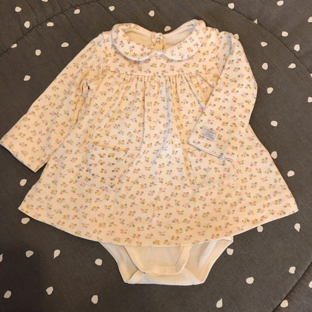 PETIT BATEAU(プチバトー)の専用⭐︎プチバトー　ロンパース付ワンピース　67cm キッズ/ベビー/マタニティのベビー服(~85cm)(ワンピース)の商品写真