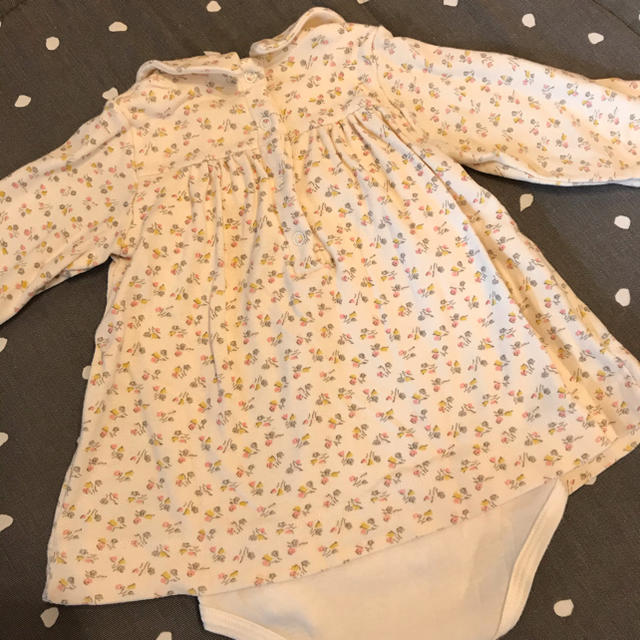 PETIT BATEAU(プチバトー)の専用⭐︎プチバトー　ロンパース付ワンピース　67cm キッズ/ベビー/マタニティのベビー服(~85cm)(ワンピース)の商品写真