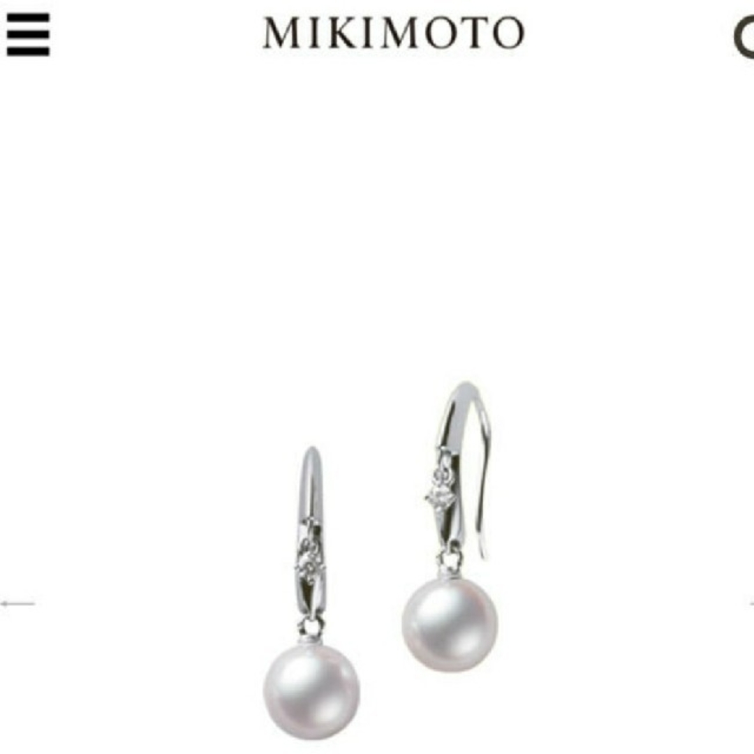 MIKIMOTO(ミキモト)のクリーニング済み　MIKIMOTOパール　18WGピアス レディースのアクセサリー(ピアス)の商品写真