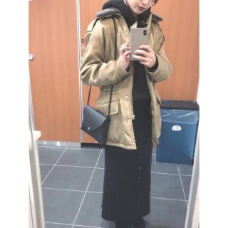 <6(ROKU)>BOA COLLAR ZIP COAT/コート
