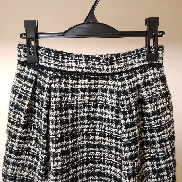 LAISSE PASSE(レッセパッセ)のレッセパッセ チェック ツイード スカート 38 M レディースのスカート(ひざ丈スカート)の商品写真