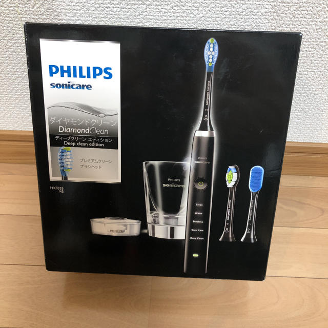 フィリップス 電動歯ブラシ ソニッケアー 2018年モデルフィリップス ソニッケアー 電動歯ブラシ ダイヤモンドクリーン ディープクリーンエディション ブラック HX9355