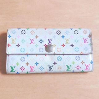 ルイヴィトン(LOUIS VUITTON)のルイヴィトン  マルチカラー　白　長財布(財布)