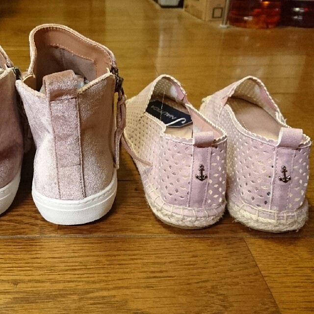 ピンク ブーツ メッシュ フラットシューズ ハワイ レディースの靴/シューズ(その他)の商品写真