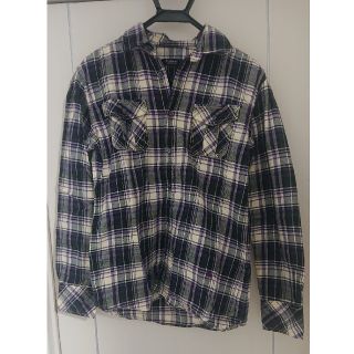 バーバリーブラックレーベル(BURBERRY BLACK LABEL)のバーバリーブラックレーベルチェックシャツ ネルシャツ 紫サイズ2(シャツ)