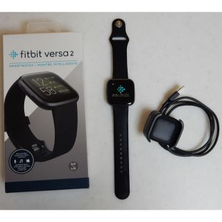 fitbit versa 2（ブラック）　中古(腕時計(デジタル))