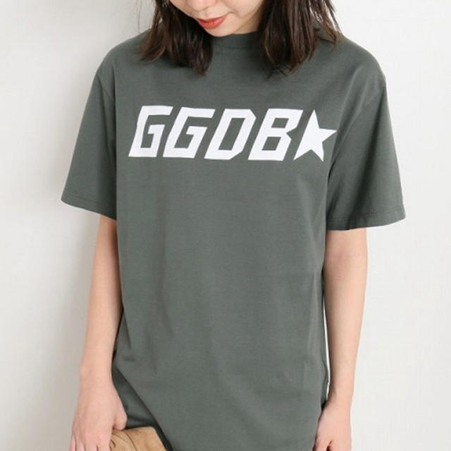 DEUXIEME CLASSE(ドゥーズィエムクラス)のDeuxieme Classe GOLDEN GOOSE ロゴTシャツ/カーキ レディースのトップス(Tシャツ(半袖/袖なし))の商品写真