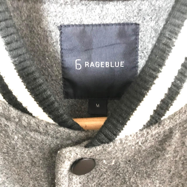 RAGEBLUE(レイジブルー)のRAGEBLUEレイジブルー スタジャン Mサイズ グレー メンズのジャケット/アウター(スタジャン)の商品写真