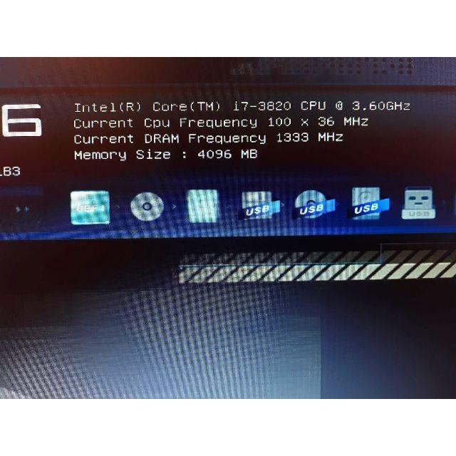 64GBメモリーの種類CPU Corei7 3820+マザーmsi X79MA-SD40+Mem4GB
