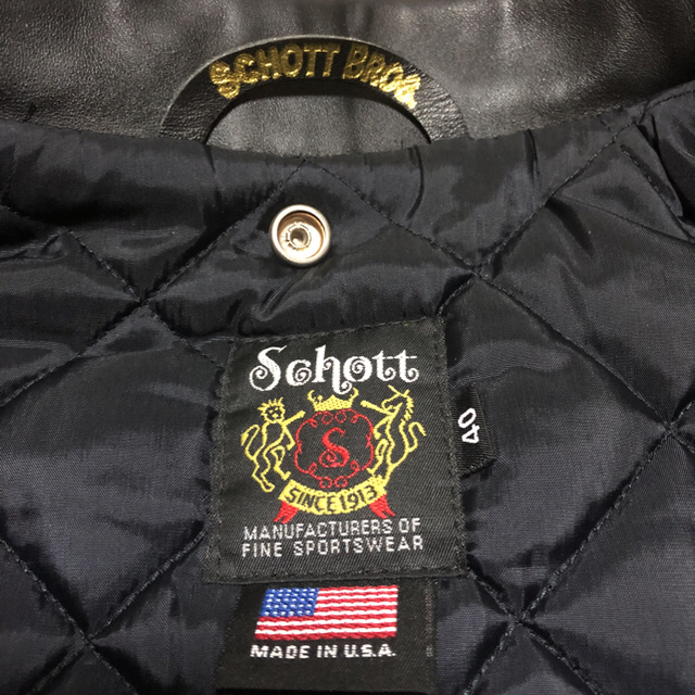 schott(ショット)の美品‼️schott Wライダース613USTワンスター 40インチ メンズのジャケット/アウター(ライダースジャケット)の商品写真