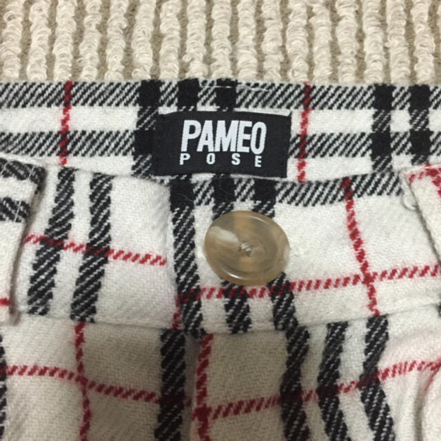 PAMEO POSE(パメオポーズ)のウールチェックパンツ レディースのパンツ(カジュアルパンツ)の商品写真