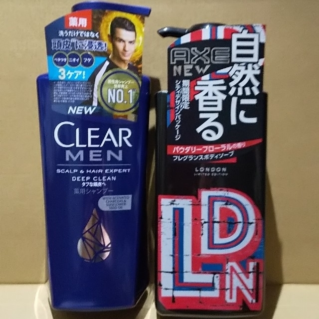 Unilever(ユニリーバ)の即購入可◎ユニリーバJ(株)クリア薬用シャンプーボトル&AXEボディーソープ  メンズのメンズ その他(その他)の商品写真