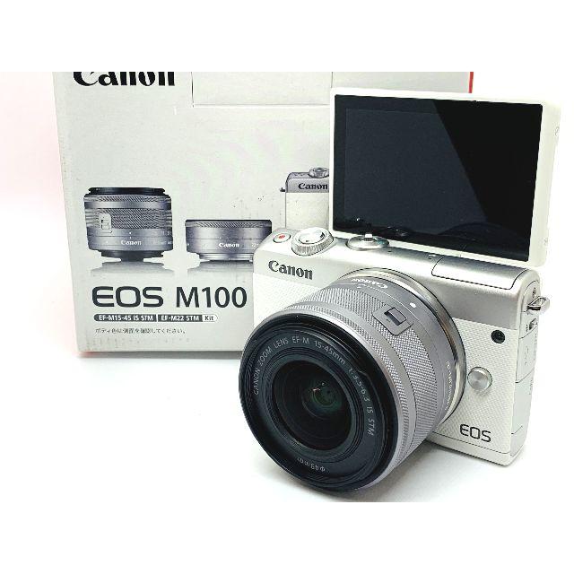 Canon - ★カメラ女子に大人気のホワイトカラー★Canon EOS M100 レンズセット