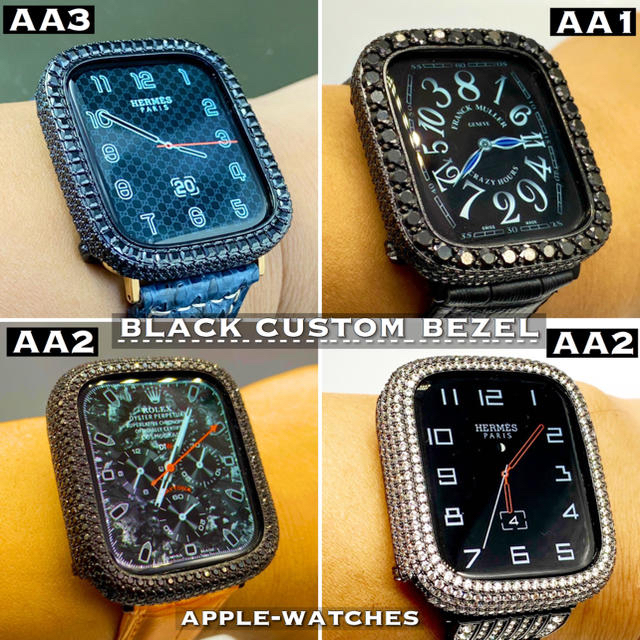 Apple Watch - 4種 アップルウォッチブラックカスタムベゼル シリーズ4/5 40mm44mm の通販 by www.apple