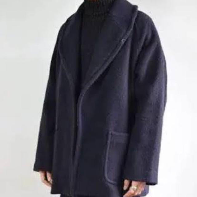 メンズ【名作】17AW comoli ヤクウールショールカラーコート