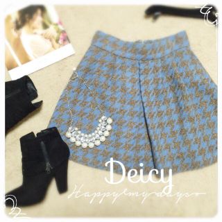 デイシー(deicy)のdeicy♡千鳥格子柄ふんわりスカート(ミニスカート)