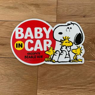 スヌーピー(SNOOPY)のベイビーインカー　マグネット　スヌーピー(車外アクセサリ)