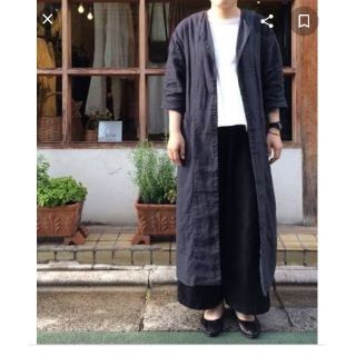 ネストローブ(nest Robe)の【期間限定sale】nest Robe　リネンラペルコート(ロングワンピース/マキシワンピース)