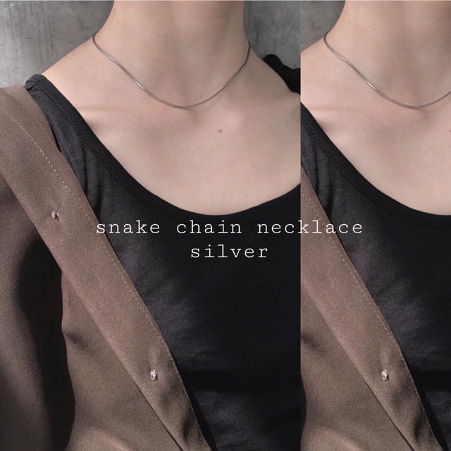 Ameri VINTAGE(アメリヴィンテージ)の再入荷　snake chain necklace silver レディースのアクセサリー(ネックレス)の商品写真
