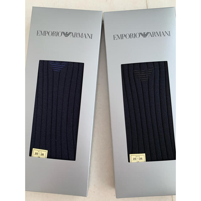 Emporio Armani(エンポリオアルマーニ)の新品箱付き・エンポリオアルマーニ・靴下 メンズのレッグウェア(ソックス)の商品写真