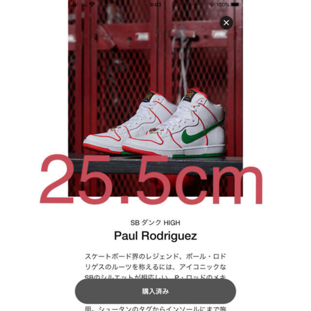NIKE(ナイキ)のNIKE SB DUNK HIGH "Paul Rodriguez" P-ROD メンズの靴/シューズ(スニーカー)の商品写真