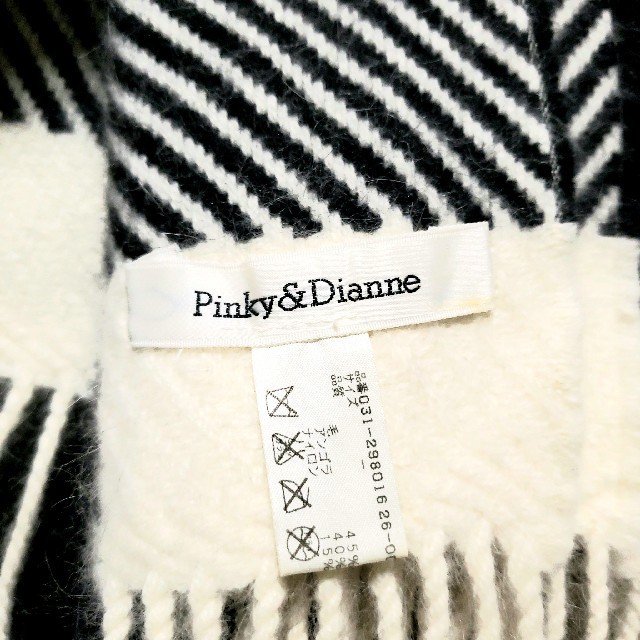 Pinky&Dianne(ピンキーアンドダイアン)の♡Pinky&Dianne♡大判ロングマフラー アンゴラ混 チェック柄 レディースのファッション小物(マフラー/ショール)の商品写真