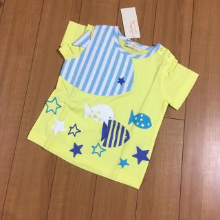 センスオブワンダー(sense of wonder)の新品♡baby cheer♡90㎝♡おさかなスターTシャツ(Tシャツ/カットソー)