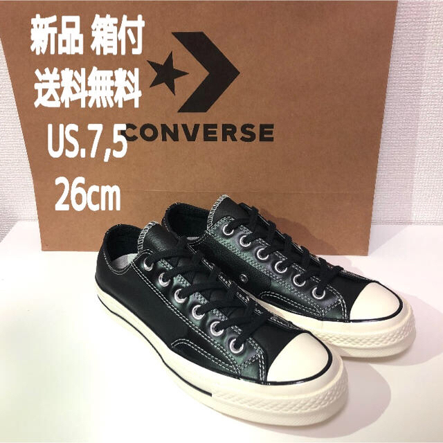 CONVERSE(コンバース)の★レア度高め★ ct70 チャックテイラー ブラックレザー 新品未使用 メンズの靴/シューズ(スニーカー)の商品写真