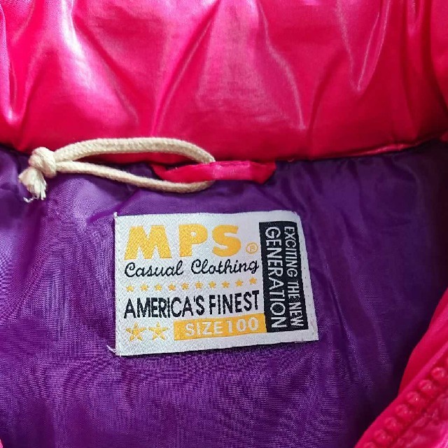 MPS(エムピーエス)のMPS アウター ダウンジャケット 100cm ビビッドピンク キッズ/ベビー/マタニティのキッズ服女の子用(90cm~)(ジャケット/上着)の商品写真