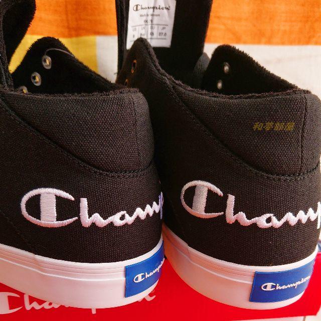 Champion(チャンピオン)の★新品☆チャンピオン外羽根刺繍文字ロゴ付きユニセックススニーカー★黒27cm☆ メンズの靴/シューズ(スニーカー)の商品写真