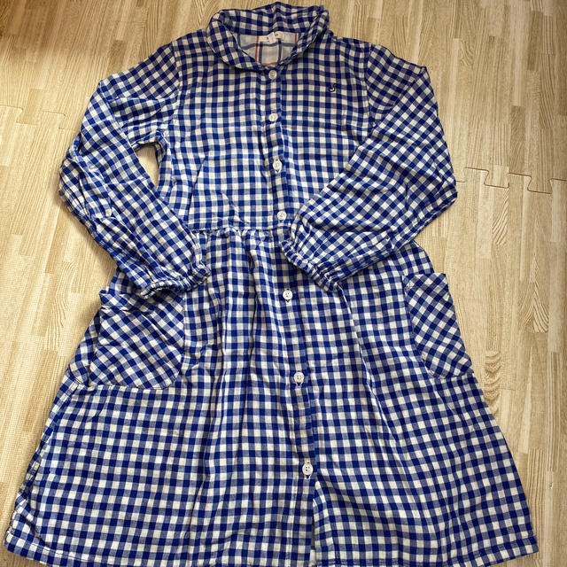 Seraph(セラフ)のseraph☆ブルーギンガムチェックシャツワンピース キッズ/ベビー/マタニティのキッズ服女の子用(90cm~)(ワンピース)の商品写真