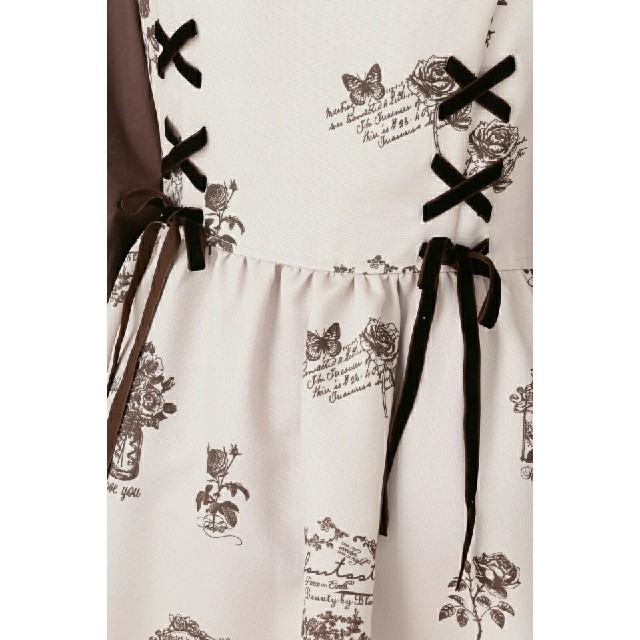 Ank Rouge(アンクルージュ)のアンクルージュ　RoseStampsスピンドルジャンパースカート レディースのワンピース(ひざ丈ワンピース)の商品写真