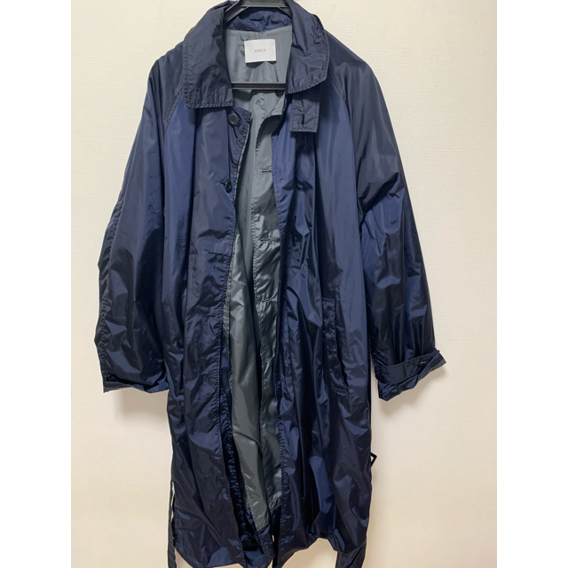 SUNSEA(サンシー)のstein 18aw wind coat navy Mサイズ メンズのジャケット/アウター(ステンカラーコート)の商品写真