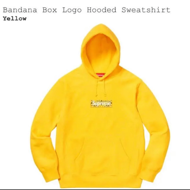 2022特集 Supreme - Supreme Bandana Box Logo Hooded 黄色 XL