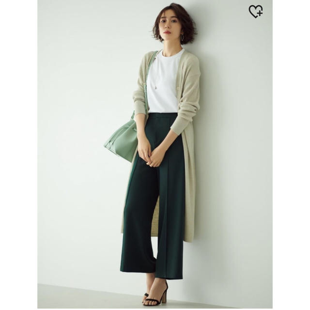 UNIQLO(ユニクロ)のニクロ ハイウエストドレープワイドストレートパンツ XLサイズ／ブラック 新品！ レディースのパンツ(カジュアルパンツ)の商品写真