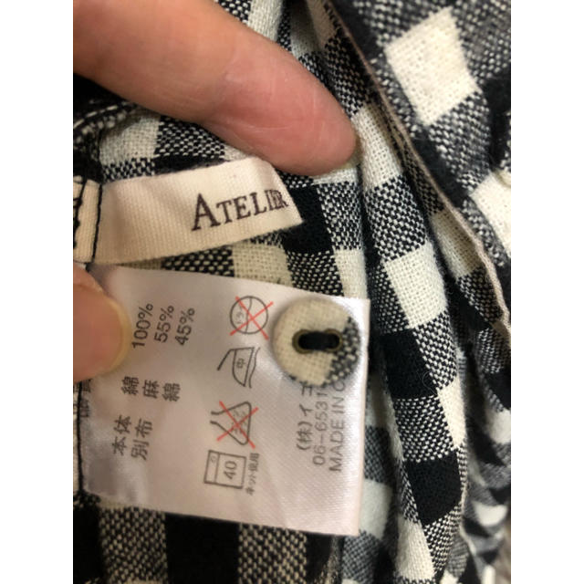 ATELIER SAB(アトリエサブ)のギンガムチェックの綿起毛ワンピース レディースのワンピース(ひざ丈ワンピース)の商品写真