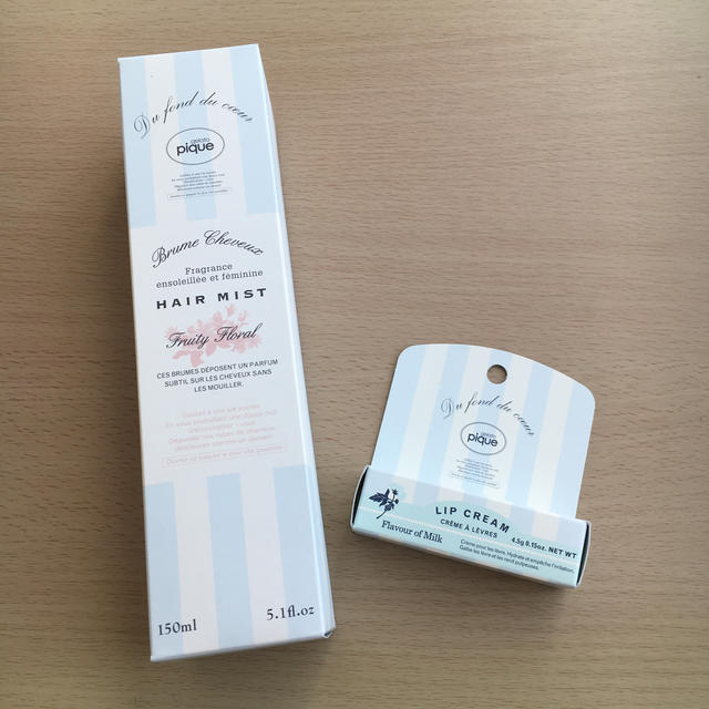 ジェラートピケ ヘアミスト&リップクリーム bluke.com.br