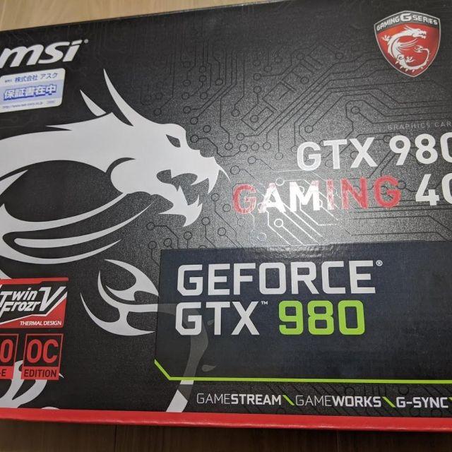 新しいブランド MSI 4G GAMING 980 GTX PCパーツ