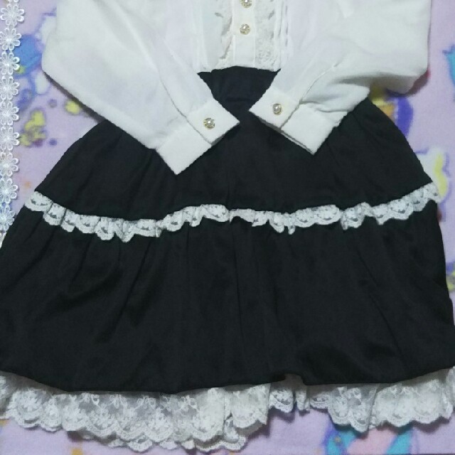 入園式に💕女の子フォーマルワンピースsize100 キッズ/ベビー/マタニティのキッズ服女の子用(90cm~)(ワンピース)の商品写真