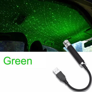 目立ちアイテム　車内用　usb電源　緑　ドット　アルファード　ハリアー LED(車内アクセサリ)