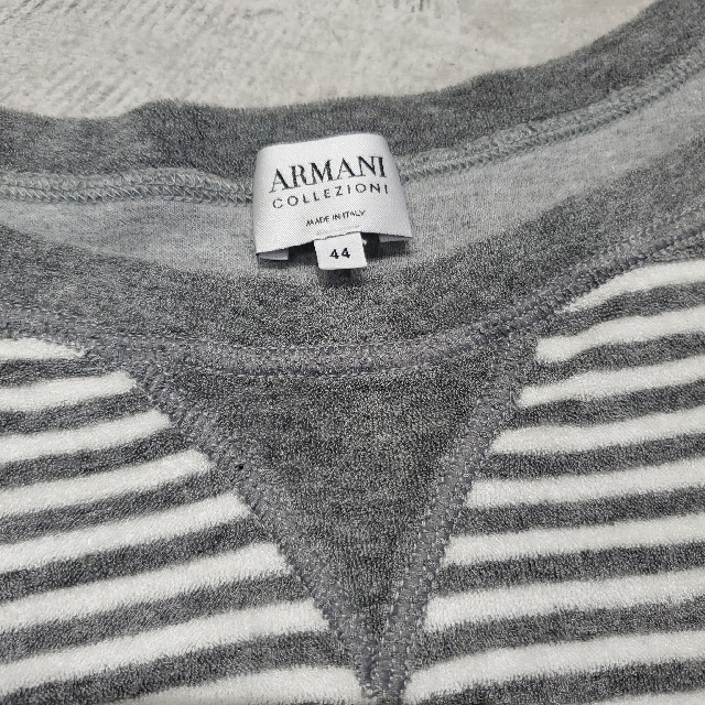 ARMANI COLLEZIONI(アルマーニ コレツィオーニ)のアルマーニ コレッツォーニ ARMANI ボーダー パイル タンクトップ 44 レディースのトップス(タンクトップ)の商品写真