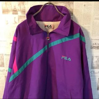 フィラ(FILA)のFILA ナイロンジャケット 90s 刺繍 マルチカラー(ナイロンジャケット)