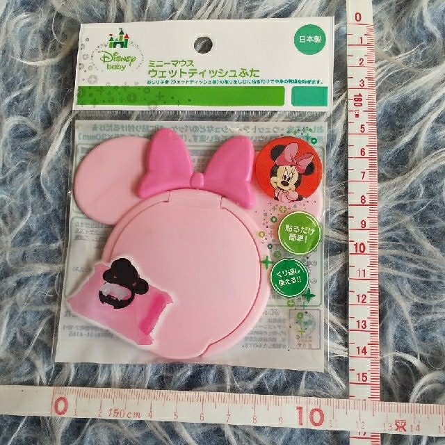 Disney(ディズニー)のウエットティッシュふた＊ミニー キッズ/ベビー/マタニティのおむつ/トイレ用品(ベビーおしりふき)の商品写真