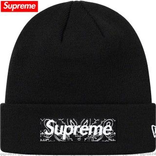 シュプリーム(Supreme)の黒★Supreme×New Era★Bandana Box Logo BN 新品(ニット帽/ビーニー)