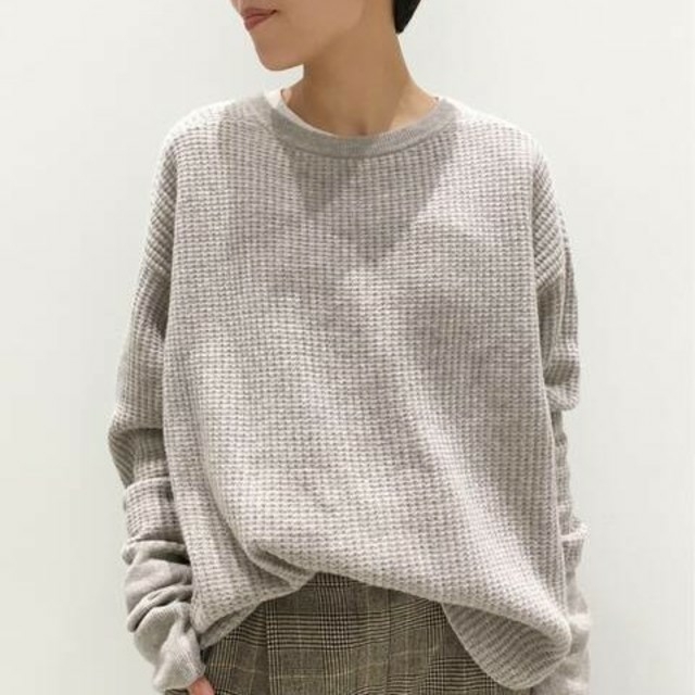 L'Appartement DEUXIEME CLASSE(アパルトモンドゥーズィエムクラス)のチーナ様専用アパルトモン THERMAL KNIT ベージュ レディースのトップス(ニット/セーター)の商品写真