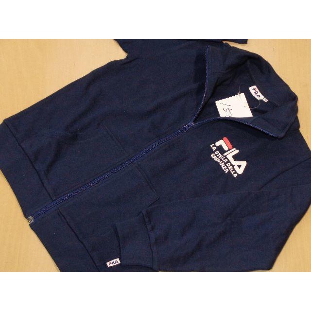 FILA(フィラ)の＜№4649＞★FILA★カットソー裏毛ジャケット☆150cm☆紺 キッズ/ベビー/マタニティのキッズ服男の子用(90cm~)(ジャケット/上着)の商品写真