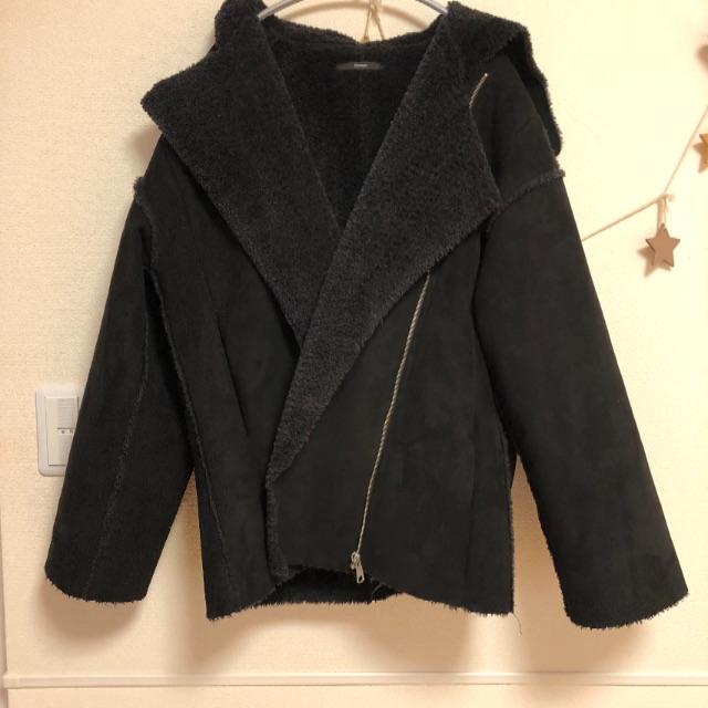 Kastane(カスタネ)のカスタネ  ムートンライダースコート レディースのジャケット/アウター(ムートンコート)の商品写真