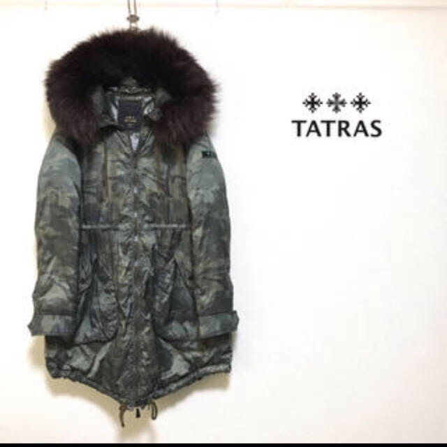 タトラス 迷彩 ダウン 美品 TATRAS カモフラージュモッズダウンコート