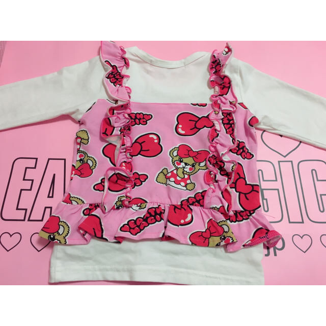 EARTHMAGIC(アースマジック)のリボンマフィー♡ 100 キッズ/ベビー/マタニティのキッズ服女の子用(90cm~)(Tシャツ/カットソー)の商品写真